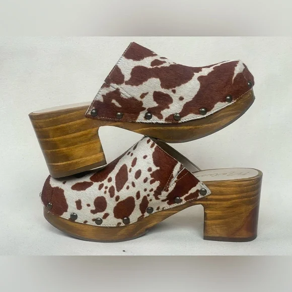 Matisse holly cowhide wood clog size 7 made in Brazil - Picture 8 of 10